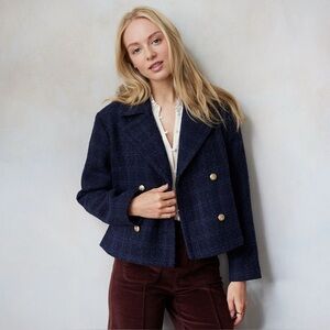 Women's LC Lauren Conrad Blue Peacoat Sz L